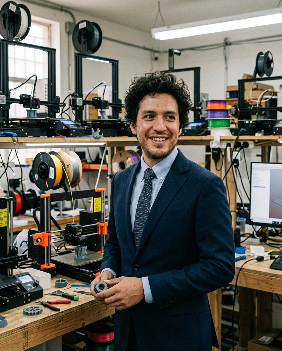 Emilio Sandoval — Director de Prototipado, Diseño 3D y Manufactura Aditiva